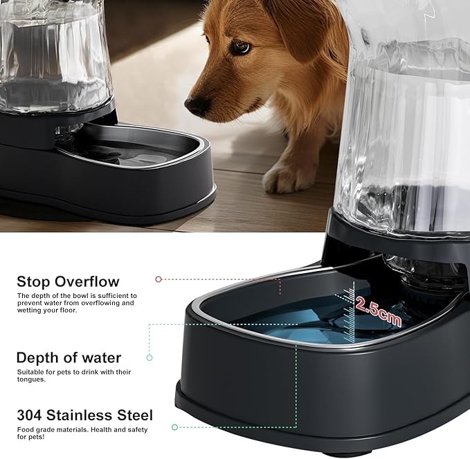 automatic pet food and water station for dogs and cats
