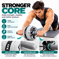 Automatic rebound ab wheel designed for controlled abdominal rollouts and core workouts.