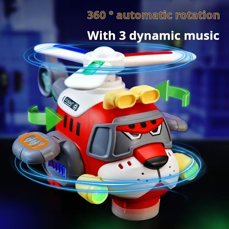 Automatic walking cartoon toy with light and sound effects