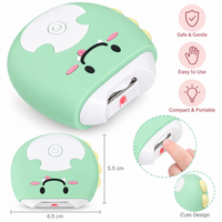 Automatic infant nail care machine with enclosed trimming area and cute character styling