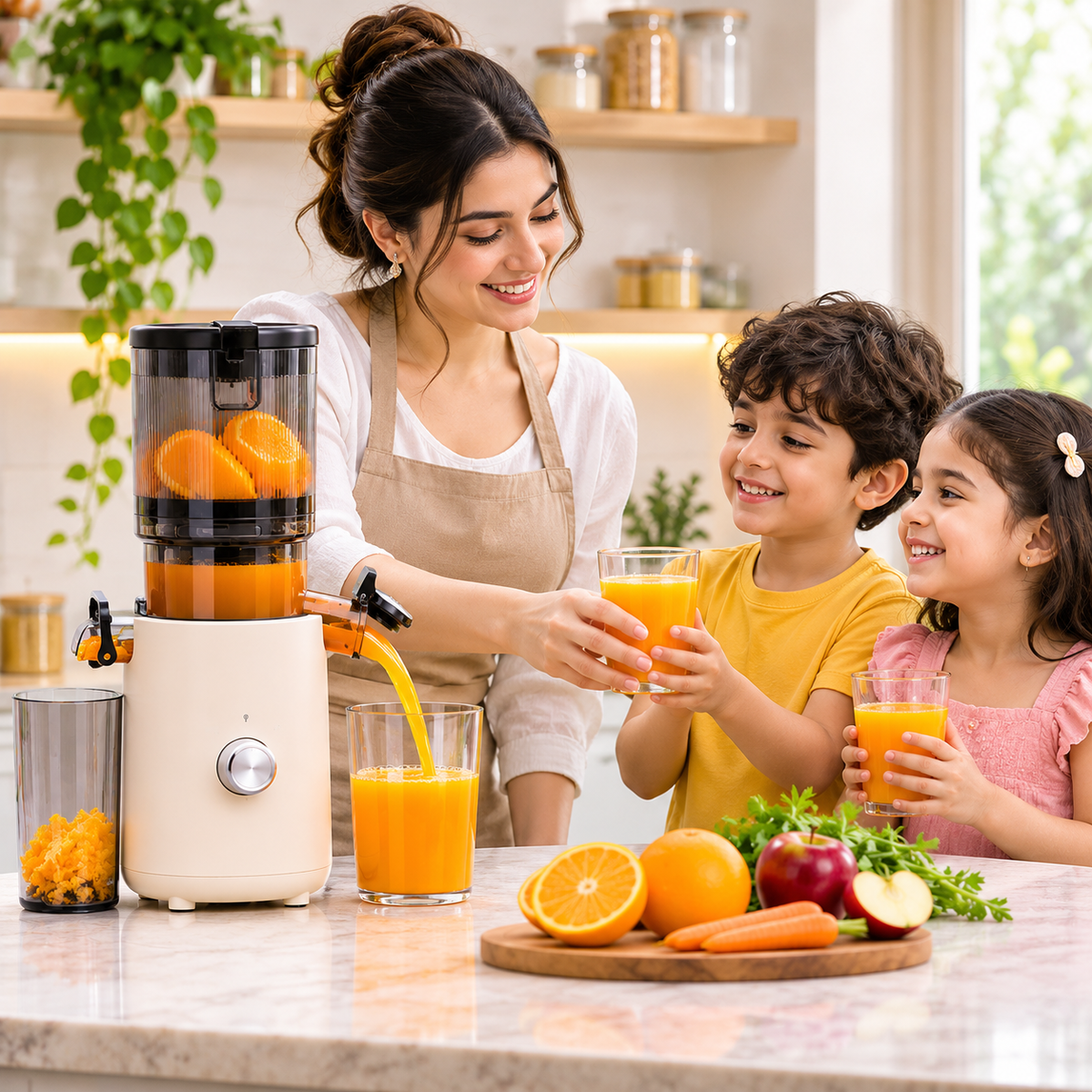 large caliber fruit and vegetable juice extractor
