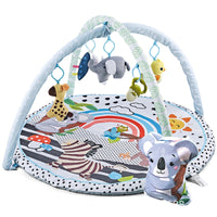 Baby activity gym play mat with hanging animal toys