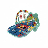 Animal print baby activity play mat top view