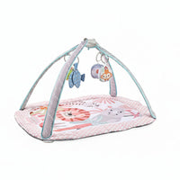 Baby activity play gym mat with hanging toys and soft arches