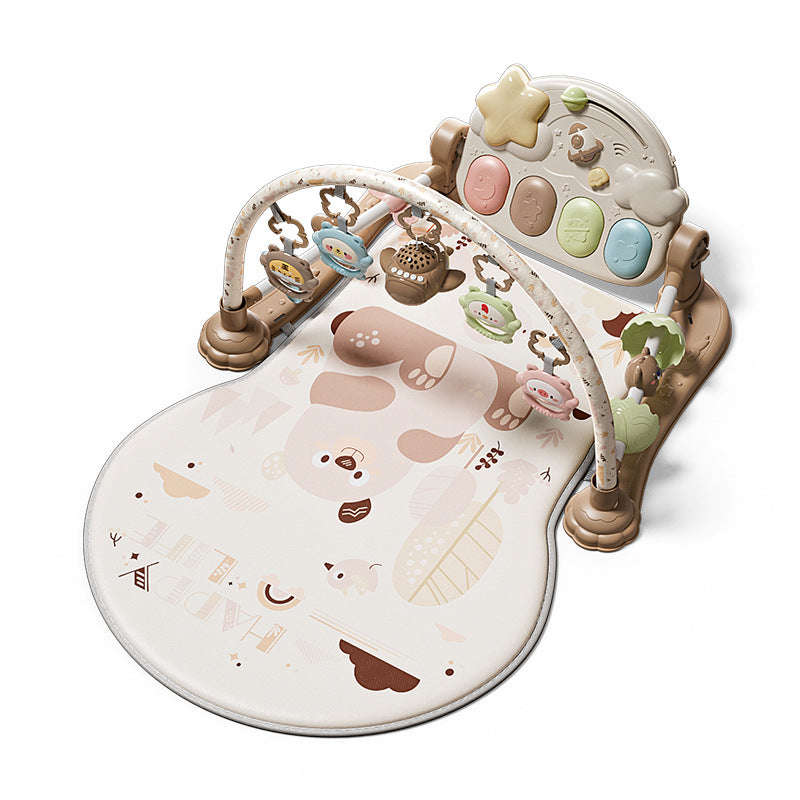 Baby activity play mat with hanging toys and activity arch