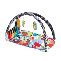 Baby activity play mat with piano keys and hanging toys