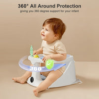 Portable Baby Bath Seat with Rinse Cup for Convenient Storage and Travel