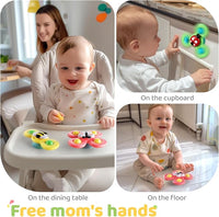 baby bath spinner toy set for sensory play and fun bath time