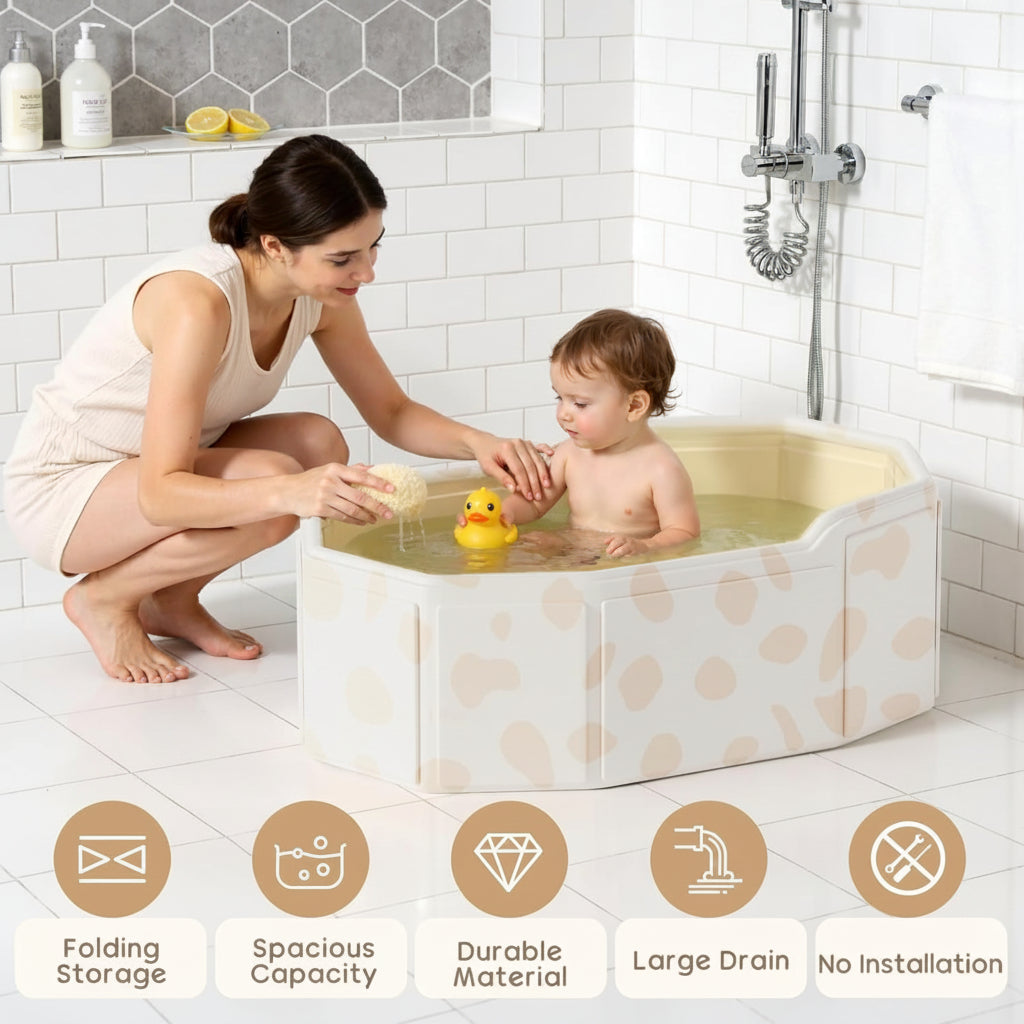 Smooth surface of bathtub for easy cleaning