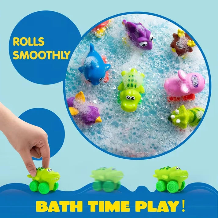 Baby bath thermometer with digital-style display for checking bath water temperature