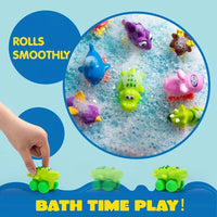 Baby bath thermometer with digital-style display for checking bath water temperature