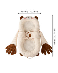 Bear baby lounger with long soft patting hands