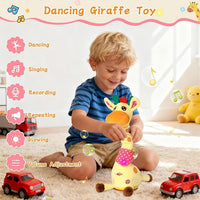 Soft yellow beehive sensory toy with five plush bee characters