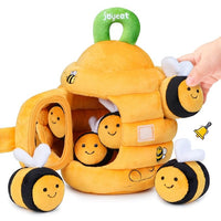 Baby beehive sensory toy with 5 interactive sensory bees