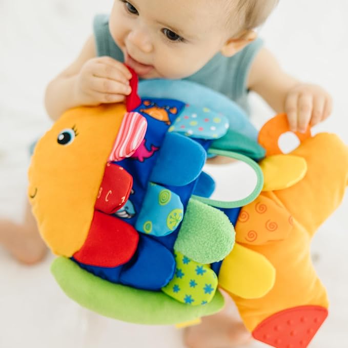Baby book Flip Fish for tummy time and sensory development