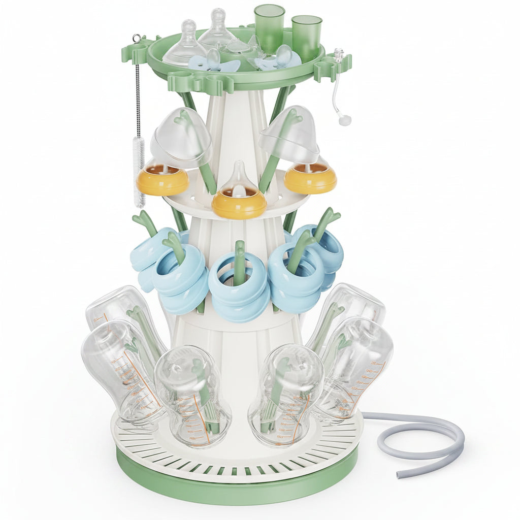 Baby bottle drying rack with 20 racks for feeding bottles