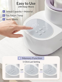Baby feeding machine demonstrating circular bottle movement during its mixing cycle