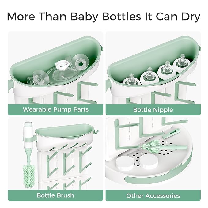 Baby bottle organizer rack for daily use