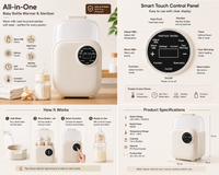 Electric bottle warmer digital control panel with multiple functions