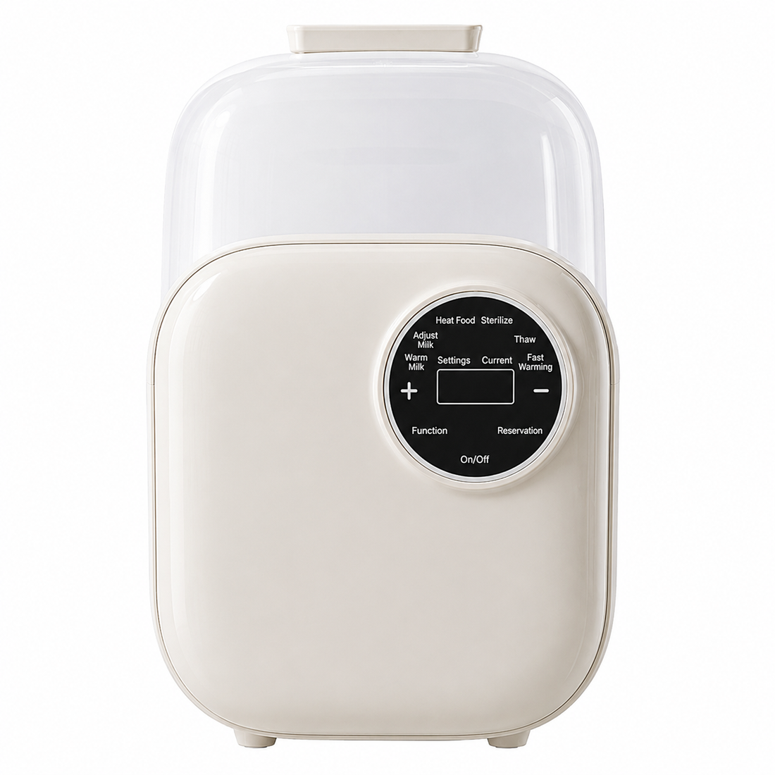 Electric baby bottle warmer and sterilizer with digital control panel