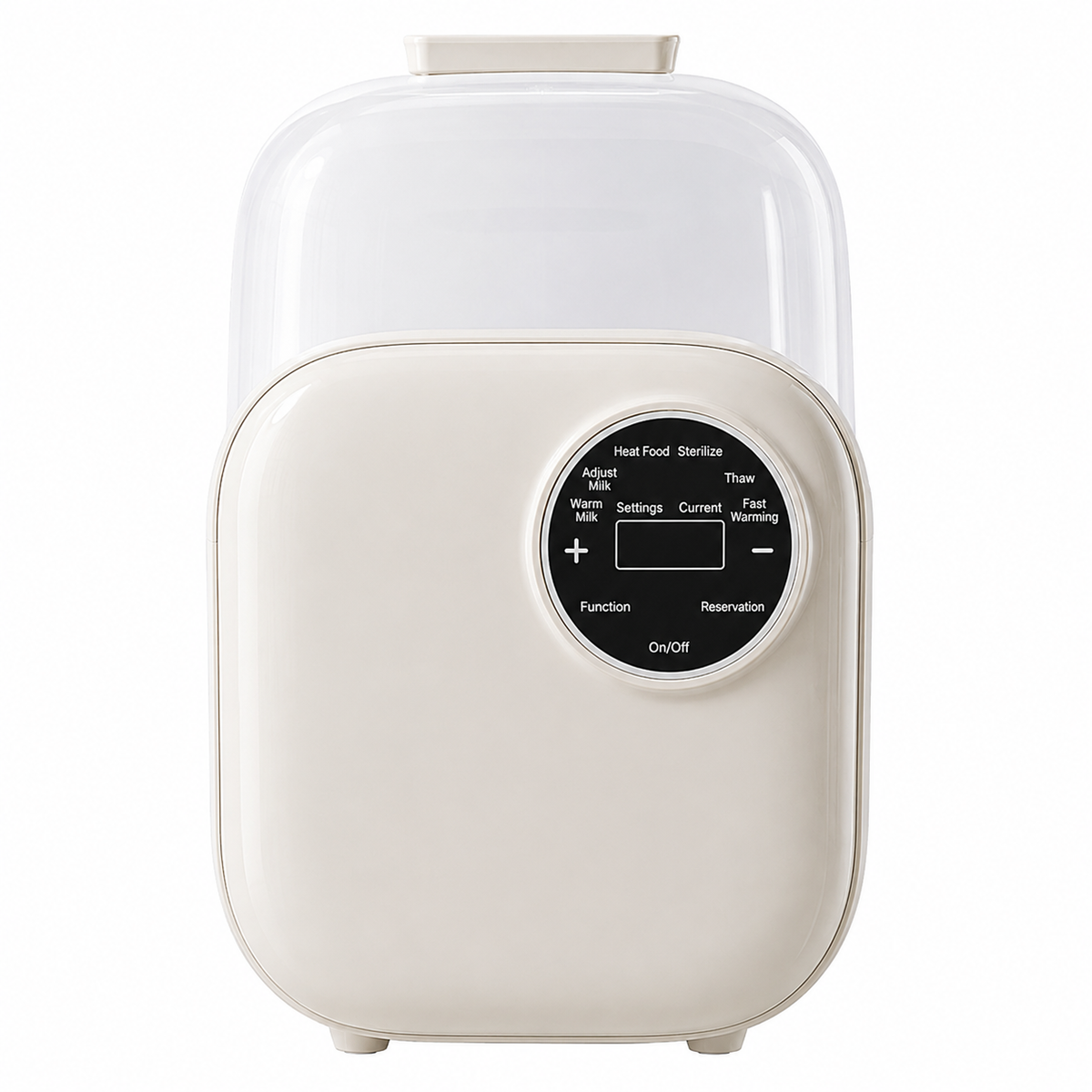 Electric baby bottle warmer and sterilizer with digital control panel