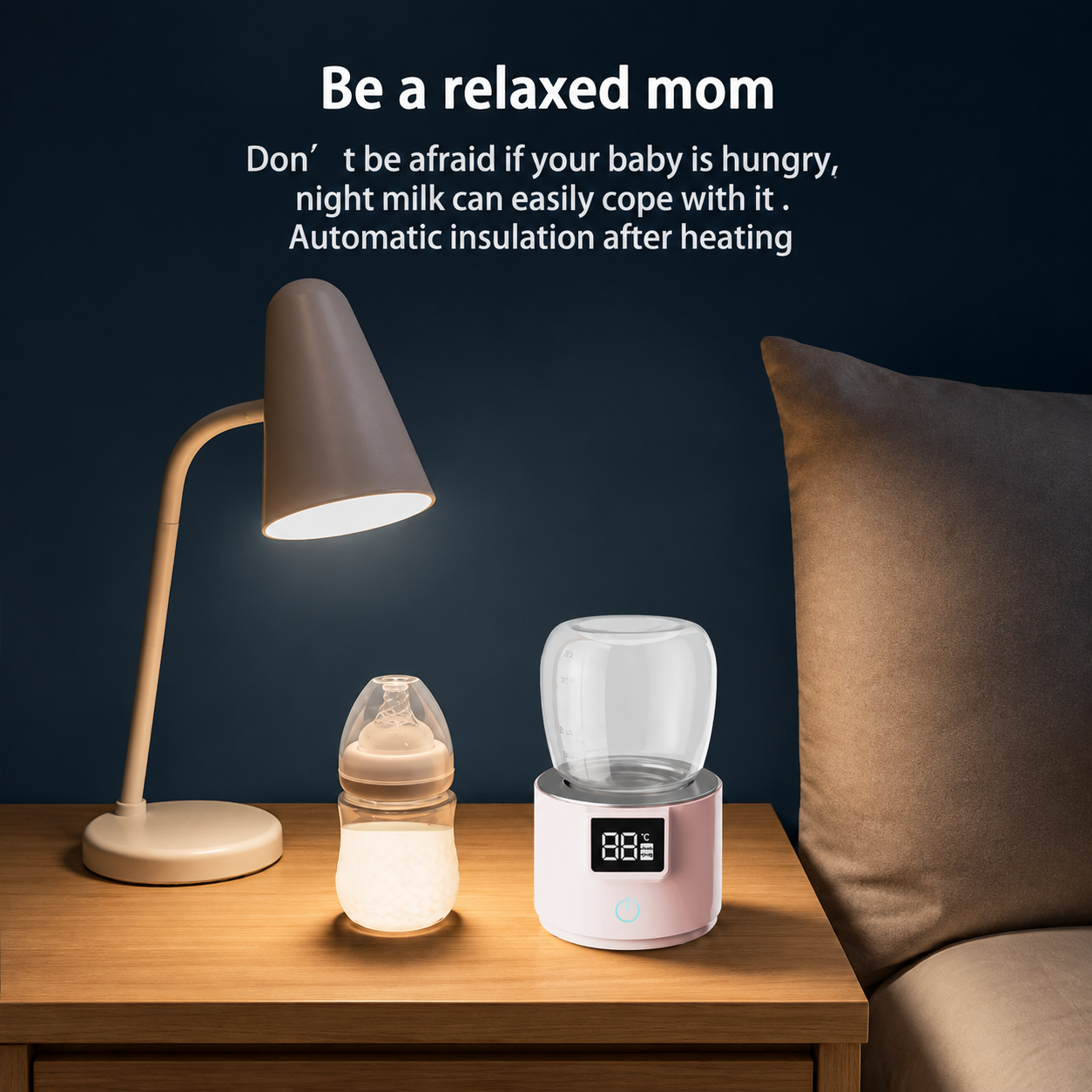 Baby Bottle Warmer Holding Two Compatible Feeding Bottles
