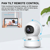 Portable parent viewing unit displaying a live image of a baby resting in a crib