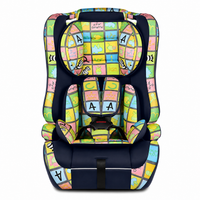 Baby car seat with deep padded side support cushions