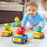 Baby dino car toy travel set for toddlers