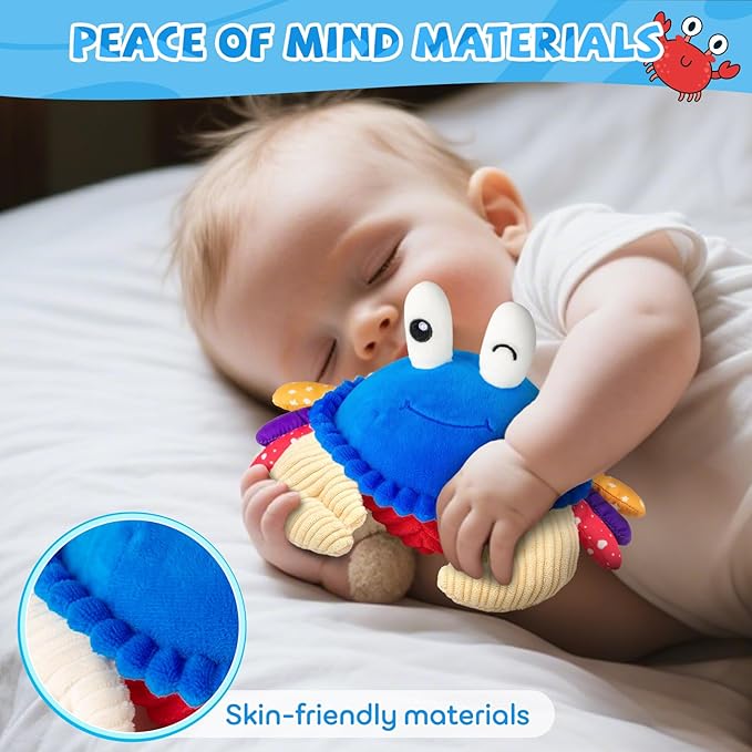 Baby crawling crab toy with up to 40 built-in songs