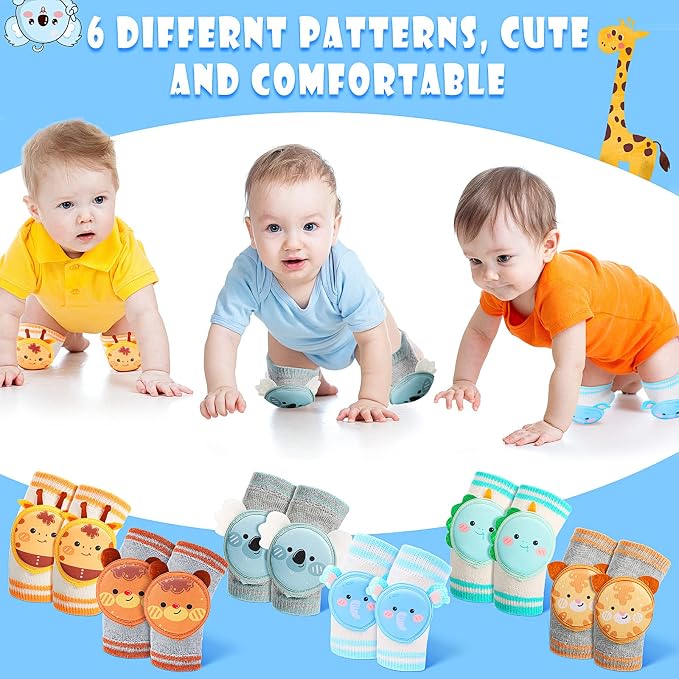 Soft floor socks for babies during supervised crawling