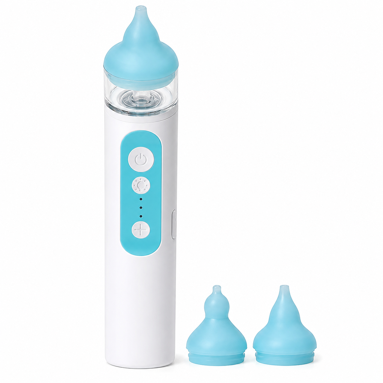 Electric nasal aspirator for babies and toddlers with adjustable suction levels