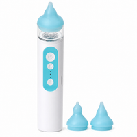 Electric nasal aspirator for babies and toddlers with adjustable suction levels