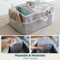 Baby essentials storage organizer with compartments