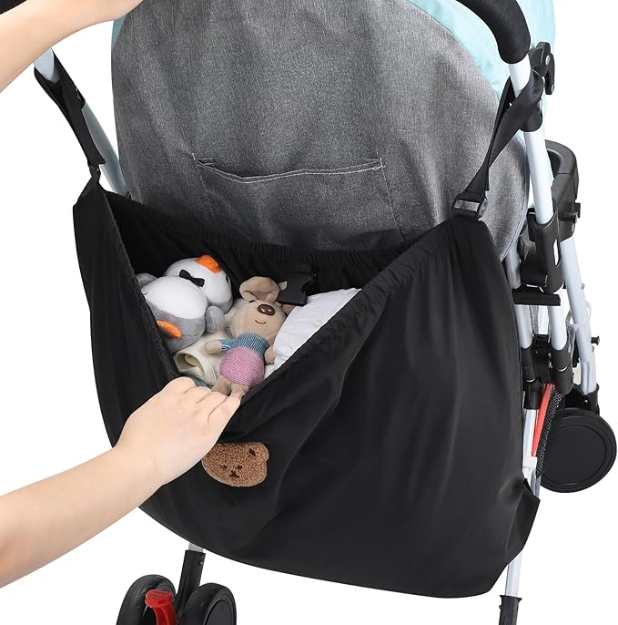 Baby Gear Organizer for Stroller, Adjustable, Non-Slip Storage Bag for Diapers, Bottles, Snacks