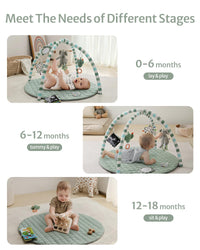 baby gym mat with detachable toys for playtime and development