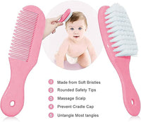 Ultra-soft baby hairbrush and comb for gentle grooming of your baby’s hair