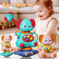 Multifunctional baby busy ball toy for spinning and grasping play