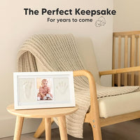 Baby Keepsake Frame with Clay Handprint and Footprint Impression