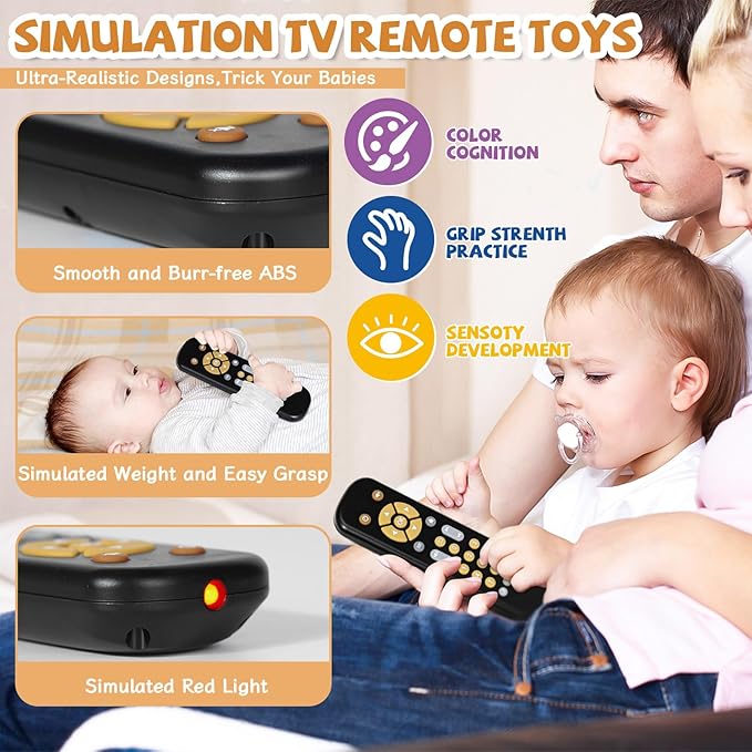 Baby learning remote toy with buttons sound toy for sensory development