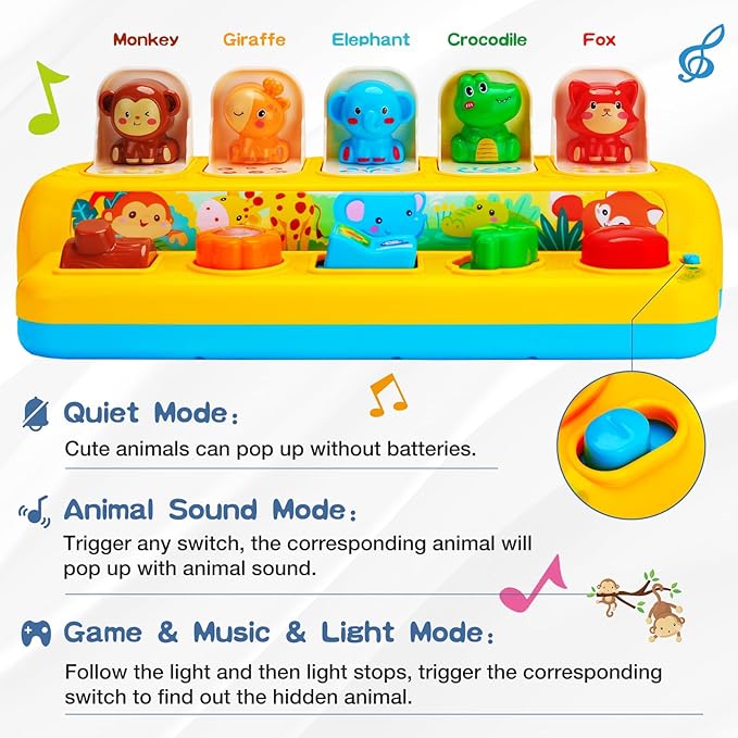 Baby learning toy with music and lights interactive toy for toddlers