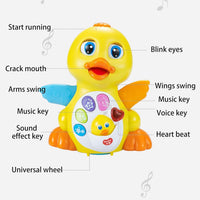 Baby light up learning duck toy for sensory development