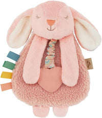 Baby Lovey Plush Toy With Teether Pink Bunny