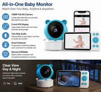 Baby monitor parent display screen with video view