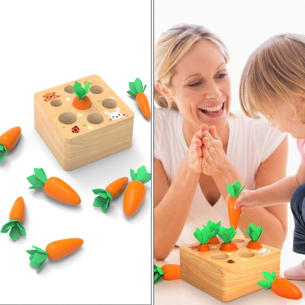 baby montessori sorting toy with colorful shapes for cognitive development