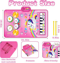 Baby musical mat gift for toddlers piano mat toy for 1-3 year old kids