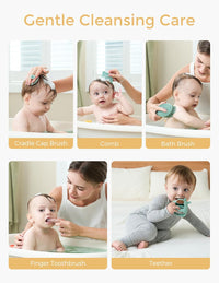 Adult using an electric nail file during baby nail care