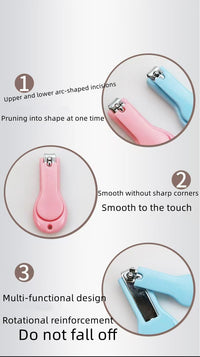 Baby nail grooming set with two clippers for fingers and toes