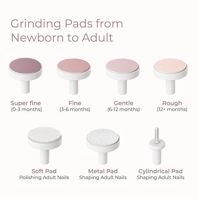 Steps for using an electric baby nail trimmer