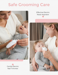 Baby nasal aspirator with removable silicone tips